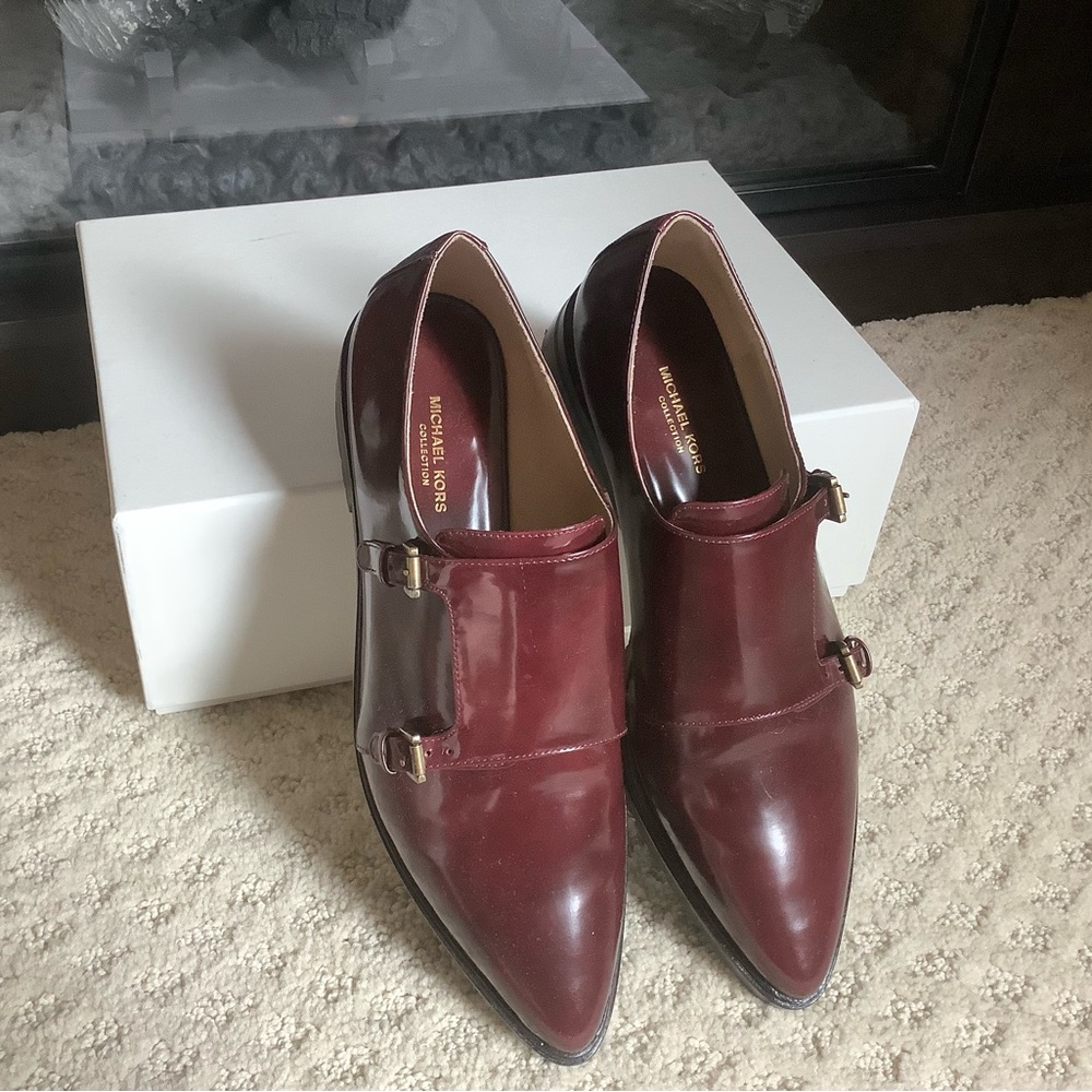Michael Kors Collection Maroon Double Monk Strap … - image 1